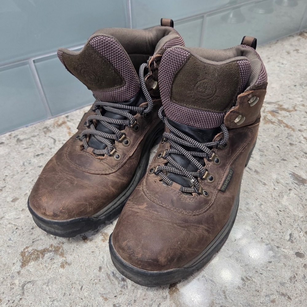 Timberland Hiking Boots Waterproof Leather Ankle Brown Mens Walking Trail Shoes